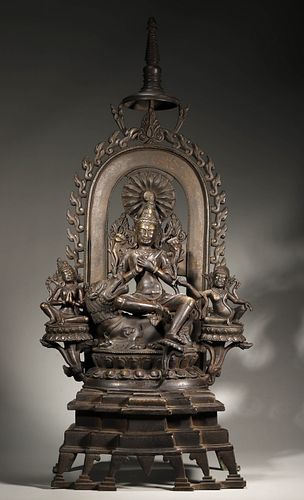 A Copper Alloy Statue of Manjushri