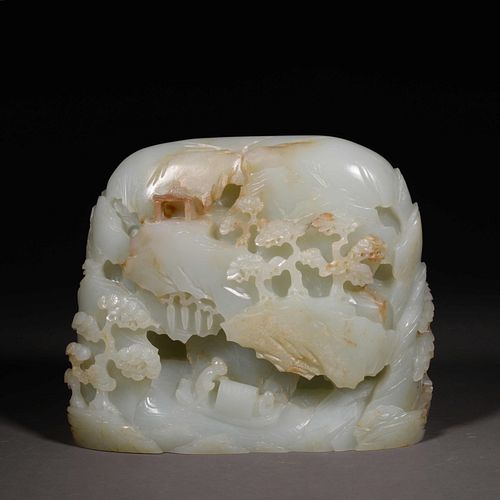 Jade Ornaments In The Shape of Mountains and Iandscapes,Qing Dynasty,China