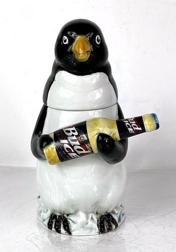 1965 Bud Ice Penguin Character 9¾ Inch Stein CS315 