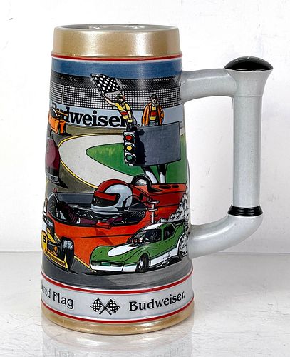 1991 Budweiser America's Favorite Pastime "Chasing the Checkered Flag" 7½ Inch CS132 Stein 