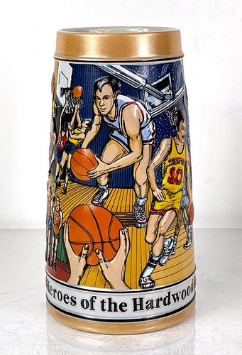 1991 Budweiser Heroes Of The Hardwood (Basketball) 7½ Inch CS134 Stein 