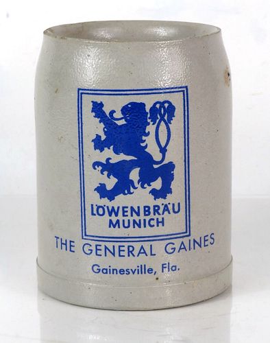1935 Lowenbrau "General Gaines" Gainesville Florida Stein Munich Germany