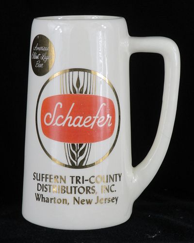 1968 Schaefer Beer Suffern Tri-County Distributors Inc. 5¾ Inch Mug Brooklyn New York