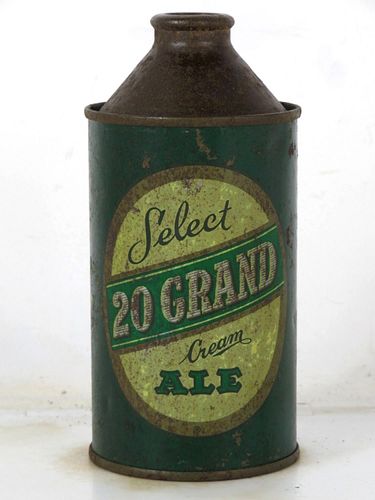 1941 20 Grand Cream Ale 12oz 185-13 High Profile Cone Top Cincinnati Ohio