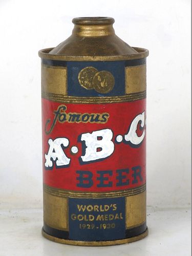 1937 ABC Beer (Repainted) 12oz 150-01 Low Profile Cone Top San Diego California