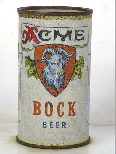 1950 Acme Bock Beer (Repainted) 12oz 29-15 Flat Top San Francisco California