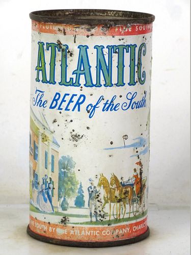 1952 Atlantic Beer "Plantation Scene" 12oz 32-16 Flat Top Charlotte North Carolina