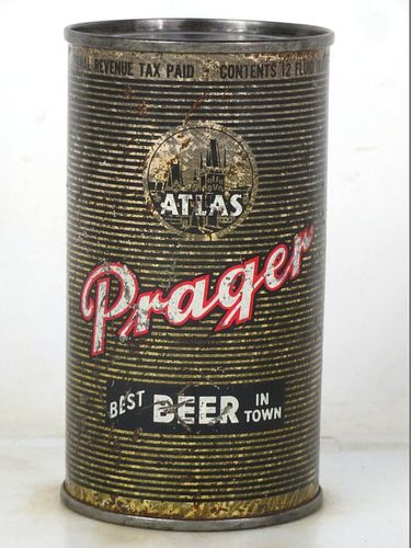1948 Atlas Prager Beer 12oz 32-21.0 Flat Top Chicago Illinois