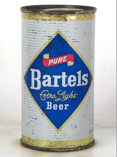 1960 Bartel's Extra Light Beer 12oz 35-01 Flat Top Wilkes-Barre Pennsylvania