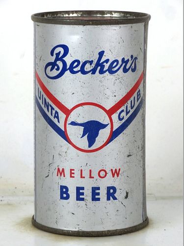 1951 Becker's Uinta Club Beer 12oz 35-27 Flat Top Ogden Utah