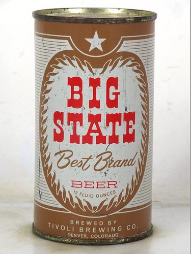 1960 Big State Beer 12oz 37-10 Flat Top Denver Colorado