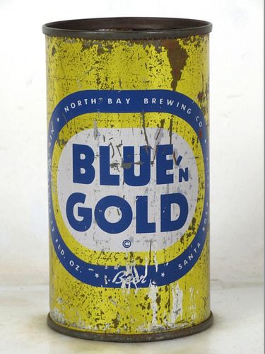 1950 Blue & Gold Beer 12oz 40-01 Flat Top Santa Rosa California