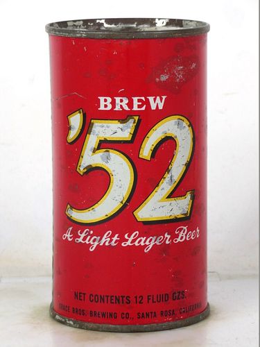 1956 Brew '52 Beer 12oz 41-23 Flat Top Los Angeles California