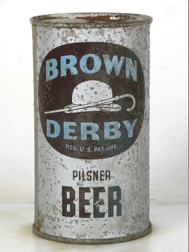 1937 Brown Derby Pilsner Beer 12oz OI-127 Opening Instruction Can Eureka California