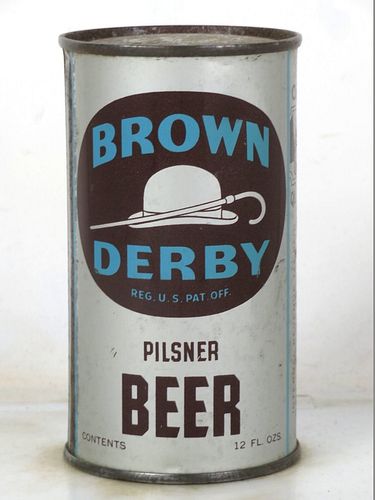 1937 Brown Derby Pilsner Beer 12oz OI-132 Opening Instruction Can San Francisco California