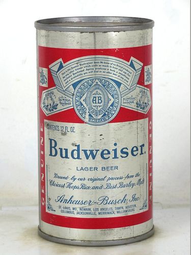 1975 Budweiser Lager Beer (Test) 12oz 44-25v1 Flat Top Saint Louis Missouri