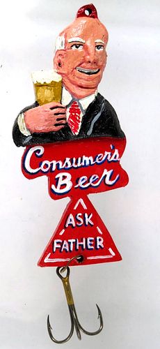 2012 Consumer's Beer "Ask Father" Firster Fishing Lure Hillsgrove Rhode Island