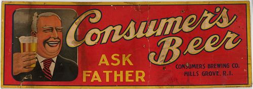 1933 Consumer's Beer Tacker Hillsgrove Rhode Island