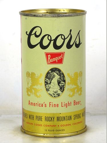 1958 Coors Banquet Beer 12oz 51-24.2b Flat Top Golden Colorado
