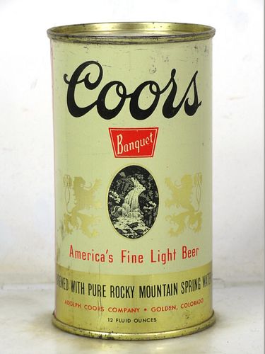 1958 Coors Banquet Beer 12oz 51-24.1b Flat Top Golden Colorado