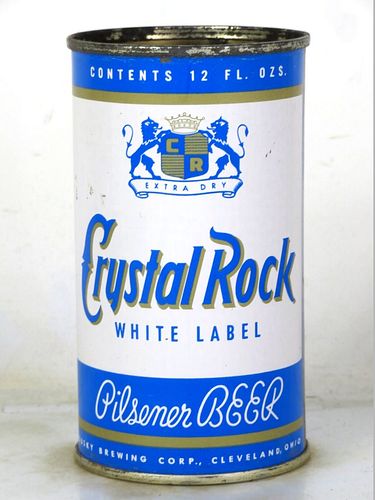 1956 Crystal Rock Pilsener Beer 12oz 52-40 Flat Top Cleveland Ohio