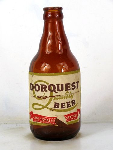 1938 Dorquest Quality Beer 12oz Steinie Bottle Brooklyn New York