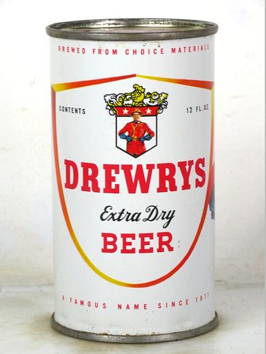 1957 Drewrys Extra Dry Beer 12oz 57-04.2 Flat Top South Bend Indiana