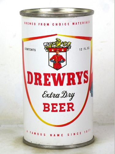 1958 Drewrys Extra Dry Beer 12oz 57-04.3 Flat Top South Bend Indiana