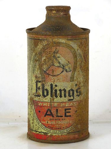 1937 Ebling's White Head Ale 12oz 160-22 J-Spout New York New York