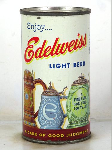 1960 Edelweiss Light Beer 12oz 59-12 Flat Top Chicago Illinois