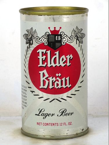 1963 Elder Bräu Lager Beer 12oz 59-27 Flat Top Los Angeles California