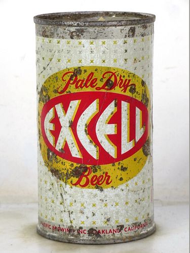1958 Excell Beer 12oz 61-15 Flat Top Oakland California