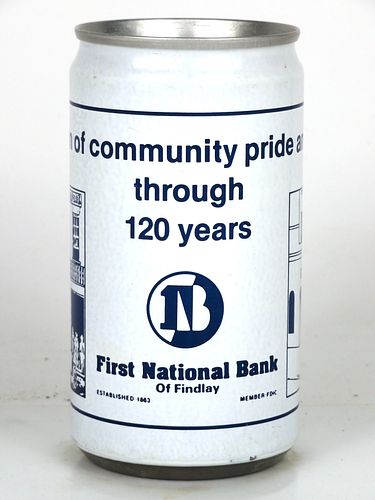 1983 First National Bank of Findlay Ohio 12oz Unpictured Bank Top 
