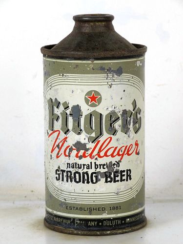 1946 Fitger's Nordlager Beer (repainted) 12oz 162-15 Low Profile Cone Top Duluth Minnesota