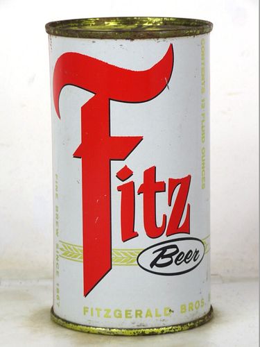1960 Fitz Beer 12oz 64-19.1 Flat Top Troy New York