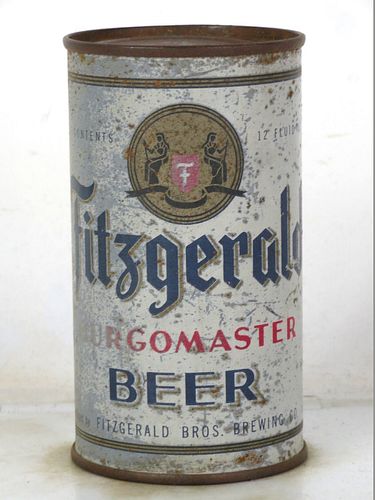 1951 Fitzgerald Burgomaster Beer 12oz 64-18.1 Flat Top Troy New York