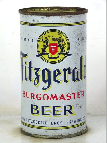 1951 Fitzgerald Burgomaster Beer 12oz 64-18.4 Flat Top Troy New York