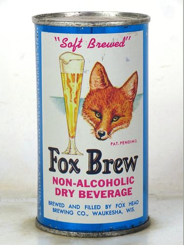 1960 Fox Brew Dry Beverage 12oz 64-36 Flat Top Waukesha Wisconsin