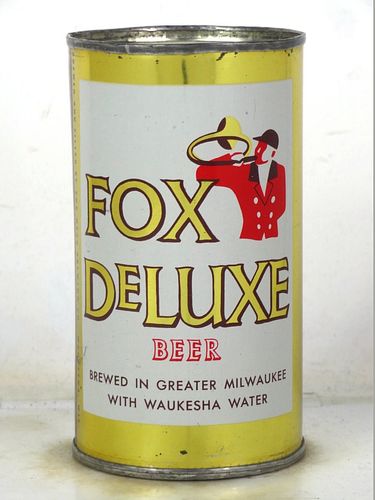 1960 Fox DeLuxe Beer (no ®) 12oz 65-21v1 Unpictured. Flat Top Waukesha Wisconsin
