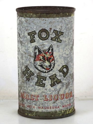 1954 Fox Head Malt Liquor 12oz 66-17 Flat Top Waukesha Wisconsin