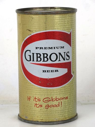 1996 Gibbons Beer 12oz 59-28 Flat Top Wilkes-Barre Pennsylvania