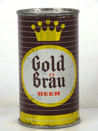 1958 Gold Bräu Beer 12oz 71-30.2 Flat Top Chicago Illinois