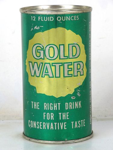 1962 Gold Water 12oz Flat Top Los Angeles California