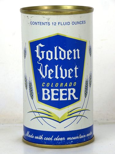 1965 Golden Velvet Colorado Beer 12oz 73-36 Flat Top Denver Colorado