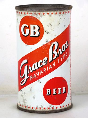 1958 Grace Bros. Beer 12oz 67-40 Flat Top Santa Rosa California