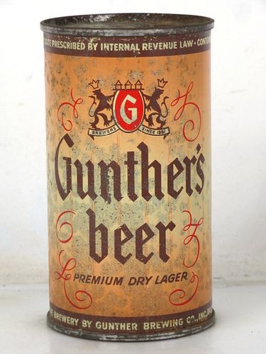 1948 Gunther's Beer 12oz 78-23 Flat Top Baltimore Maryland