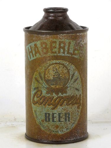 1937 Haberle's Congress Beer 12oz 168-13v Unpictured Low Profile Cone Top Syracuse New York