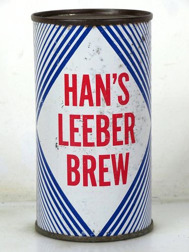 1956 Han's Leeber Brew 12oz 80-12.1 Flat Top Los Angeles California