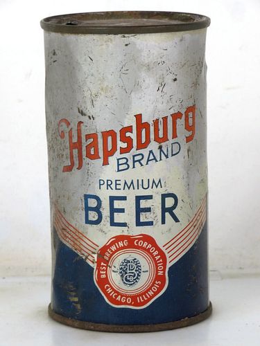 1955 Hapsburg Premium Beer 12oz 80-22.1b Flat Top Chicago Illinois