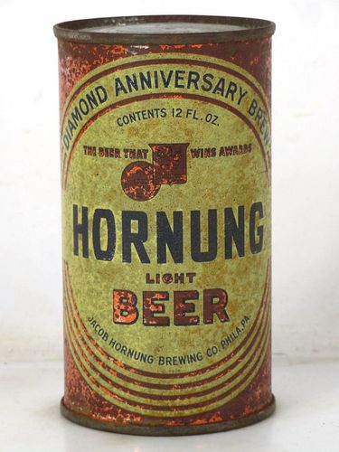1947 Hornung Light Beer 12oz OI-422 Opening Instruction Can Philadelphia Pennsylvania